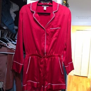 Red Silk Victoria Secret Romper
